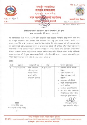 प्रविधि हस्तान्तरणका लागि नागार्जुन नगरपालिकाद्वारा १५ दिने सूचना जारी