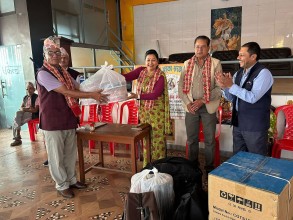 राष्ट्रिय लोक भजन चुड्का संरक्षण प्रतिष्ठान नेपाल नागार्जुन नगर समितिलाई भजन सामग्री वितरण