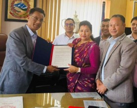 बद्रीनारायण मन्दिर परिसर पूर्वाधार निर्माणका लागि चन्द्रागिरि र नागार्जुन नगरपालिकाबीच सम्झौता